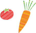 トマト・にんじんのイラスト