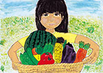 わたしの家でとれたいろどり夏野菜